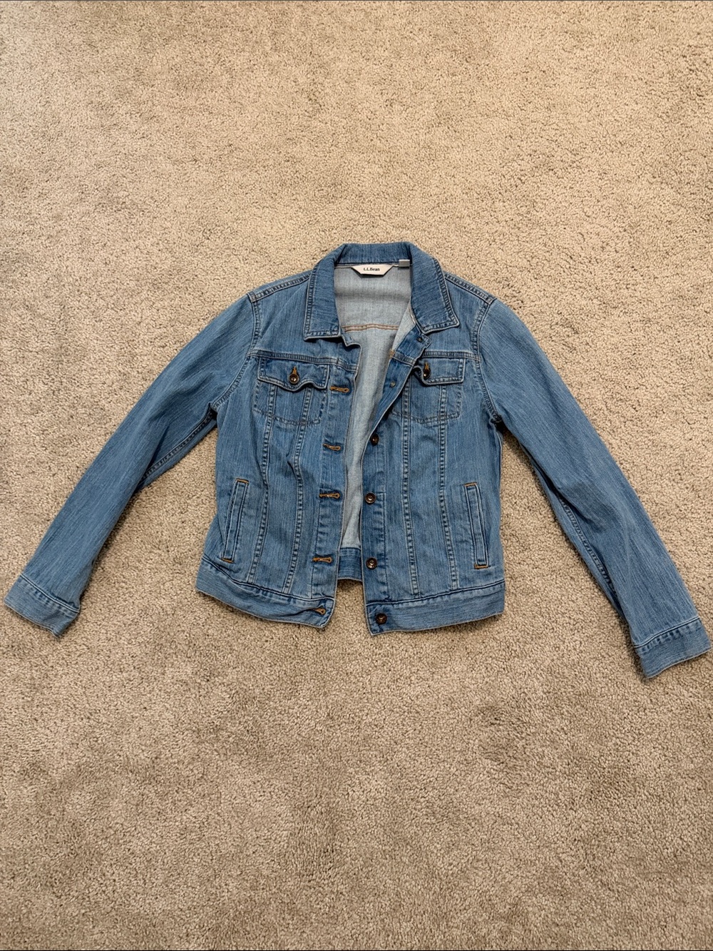 L. L. bean women’s cropped jean jacket